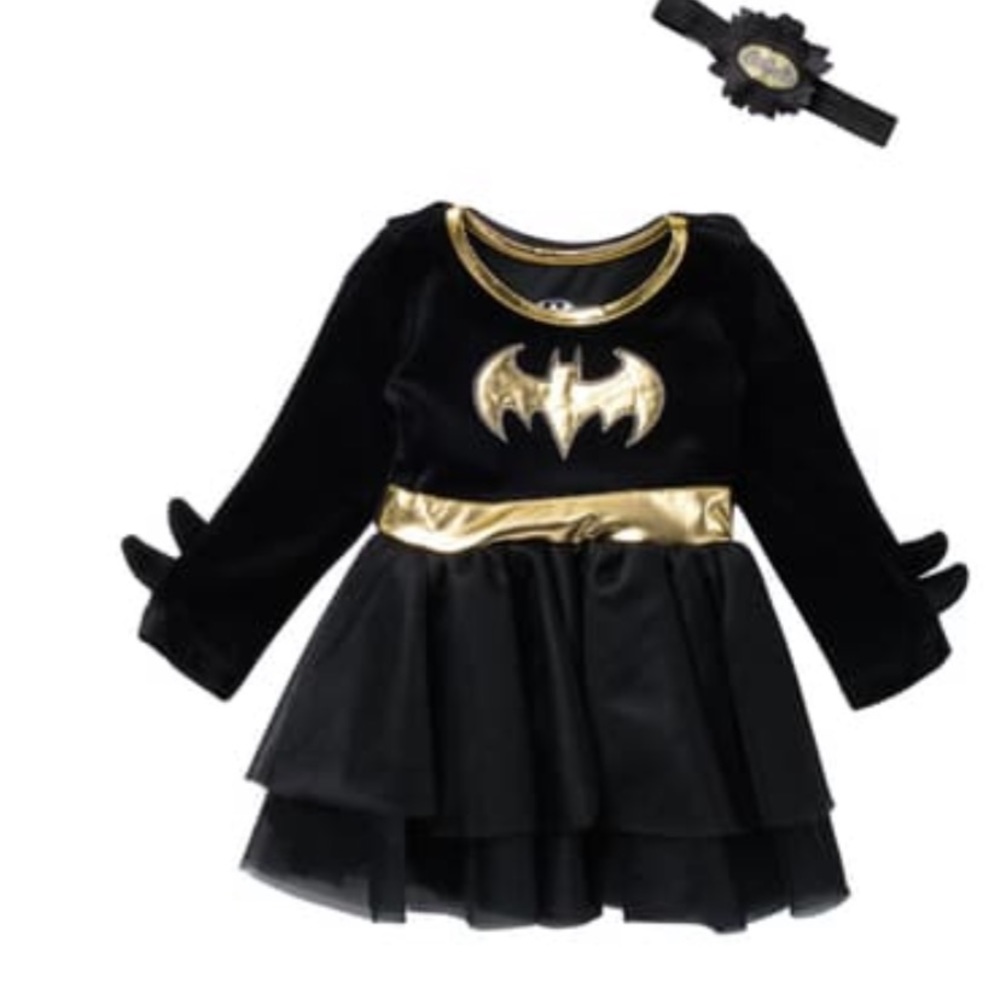 Batgirl Dress & Headband 2 piece set Size: 12 & 24